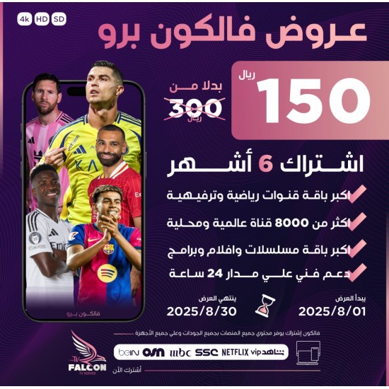 أشتراك فالكون 6 شهور